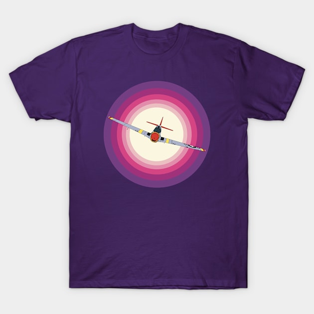 P-51 Mustang Sunrise T-Shirt by Kassi Skye